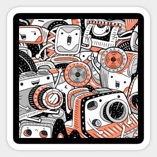 Abstract Camera Pattern Sticker